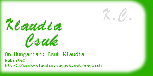 klaudia csuk business card